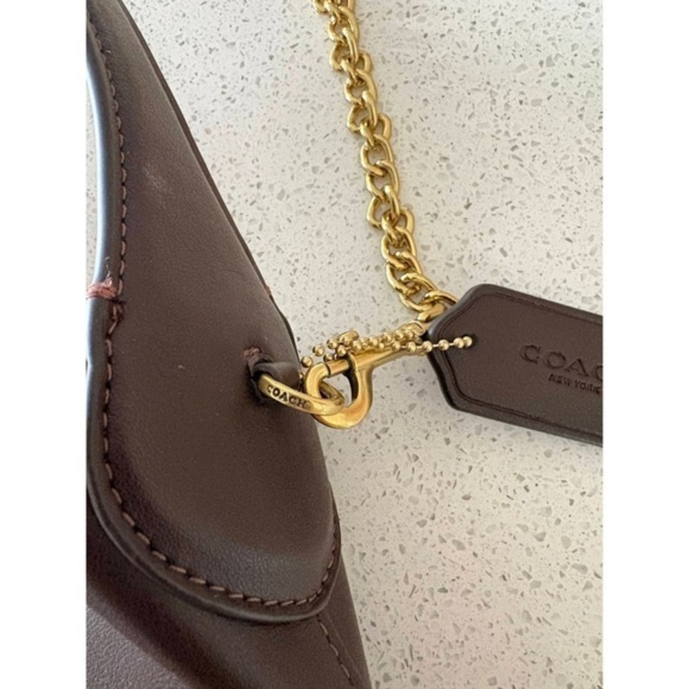 Coach Brooklyn 23 Chain Shoulder Bag Maple Authentic Preppy Minimalist Old Money - Picture 7 of 15